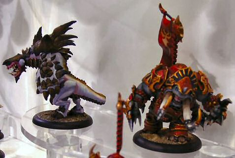 A pair of the newly released warbeasts from Hordes