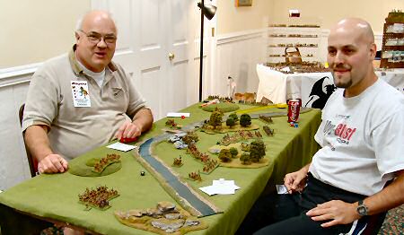 Doc Mcb (left) in a demo game