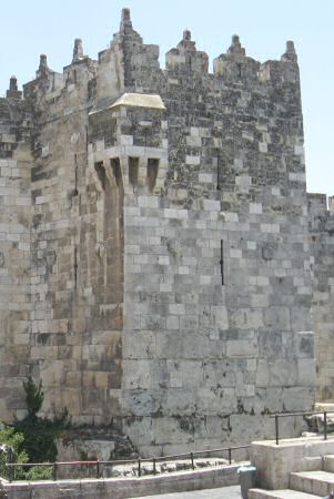 Western tower of Damascus Gate