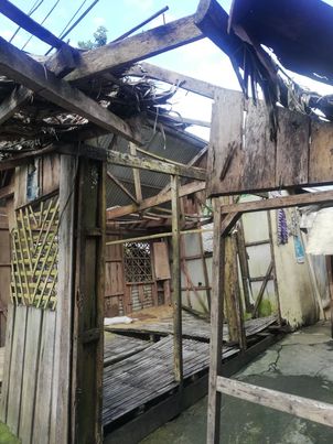House destroyed by typhoon