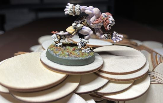 2-inch bases with 28mm figure
