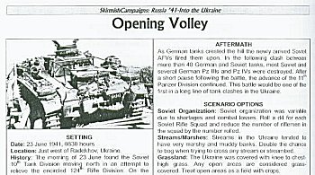 introduction of the Opening Volley scenario from Russia '41 - Into the Ukraine