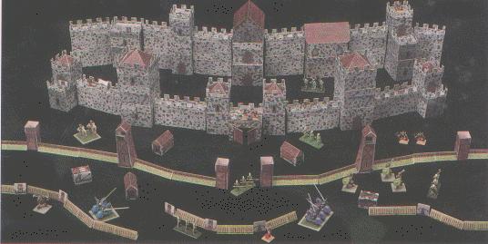 illustration of 3D castle pieces