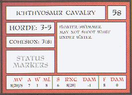 unit card for Ichthyosaur Cavalry