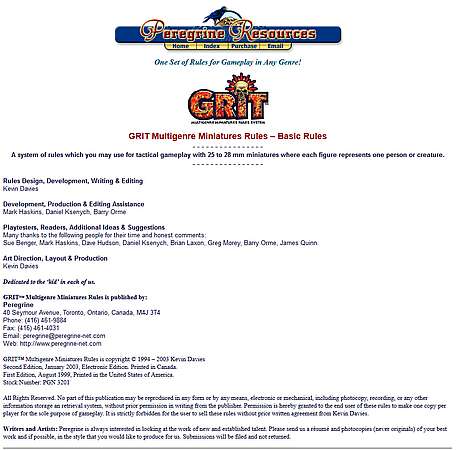 GRIT Multigenre Miniatures Rules  Basic Rules