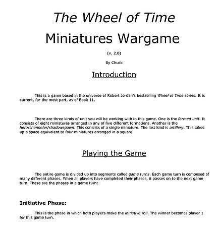 The Wheel of Time Miniatures Wargame