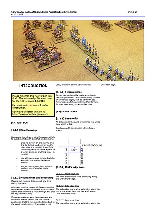 Standard Wargame Rules for Ancient and Medieval Warfare