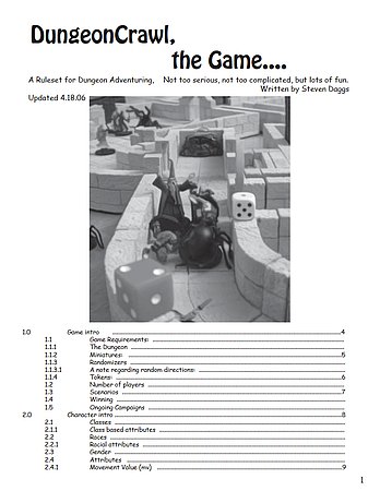 DungeonCrawl, the Game…