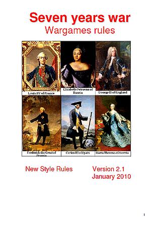 Seven Years War Wargame Rules