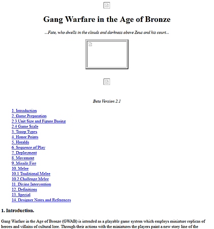 Gang Warfare in the Age of Bronze 