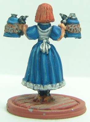 Woman with steins (back)