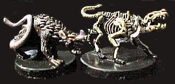 Dire Rat (left) and Wolf Skeleton