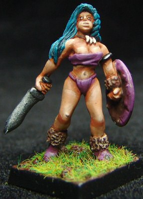 Tribal with Machete and Shield (front)