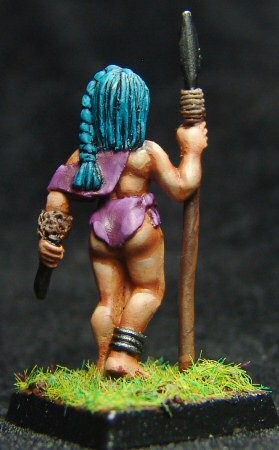 Tribal with Spear and Knife (back)