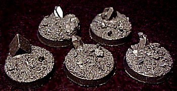 Five Round 25mm Crystal Bases come in each pack