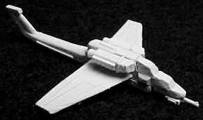 front quarter view of assembled, primed model