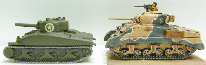 Macho Machines and Battlefront Shermans compared