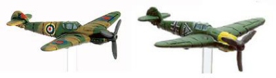 British Spitfire and BF 109