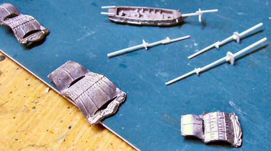 Masts with details added