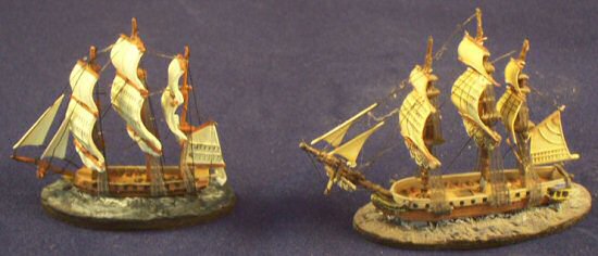 Corsair (left) and pursuer