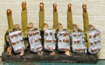 Front-rank spearmen close-up