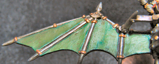 Dwarf ornithopter wing close-up