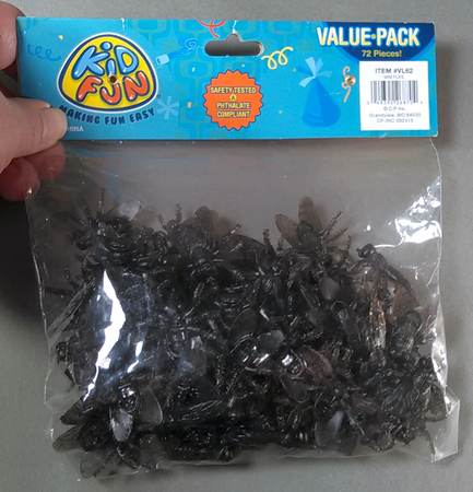 Bag of plastic flies