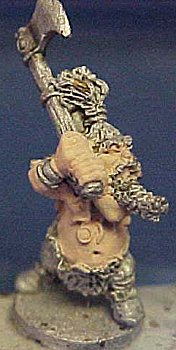 close-up of figure with base coat