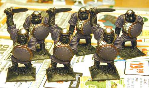 Six Legionaires in the basic colours