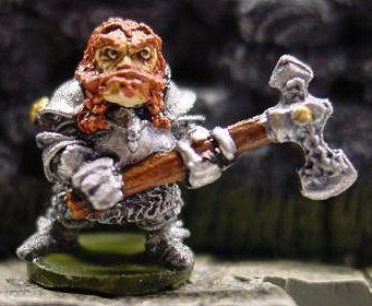 Front view of the finished Dwarven general