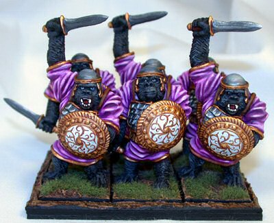 The finished Simian Legion unit (front view)