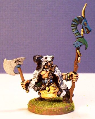 Dwarf Shaman from Brigade Models' Celtos line, as painted by Cathy