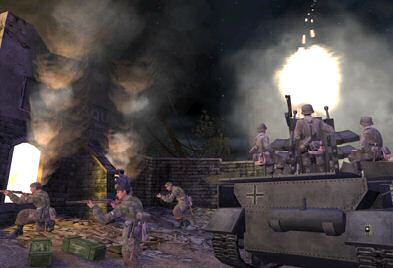 WWII action in Call of Duty