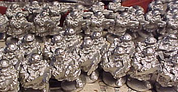 Dwarven Crossbowmen crowded on the Editor's workbench