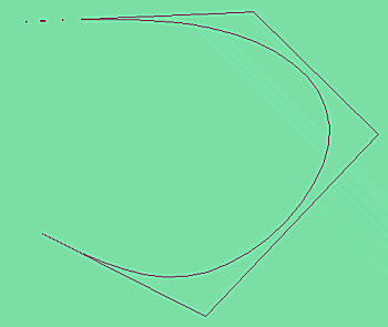 drawing with Smooth Poly - you can see the points, and the curved line connecting them