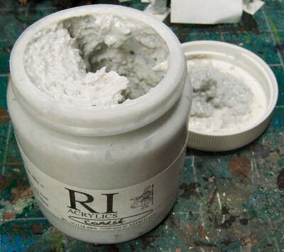 Coarse flocking gel - inside the jar