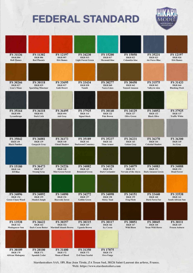 Federal Standard Colors