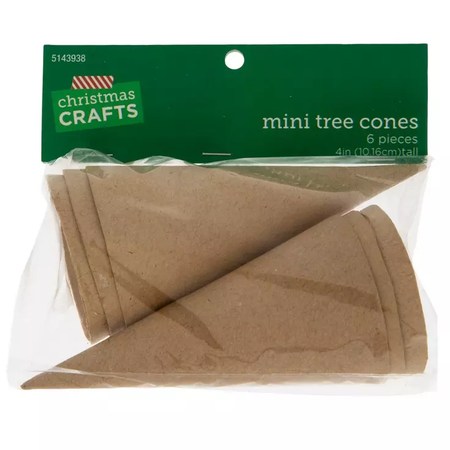 Paper Mache Mini Tree Cones
