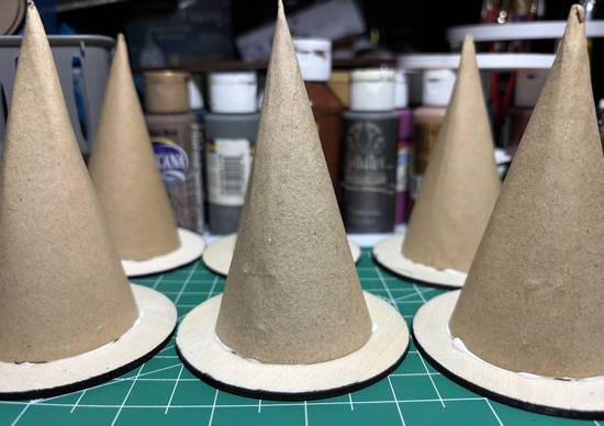 Paper Mache Mini Tree Cones