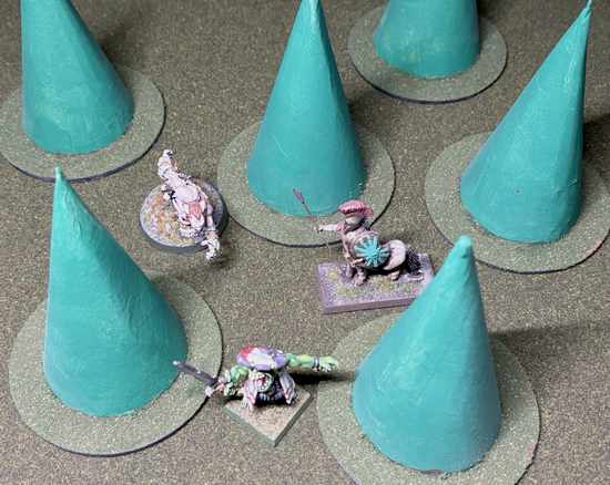 Paper Mache Mini Tree Cones