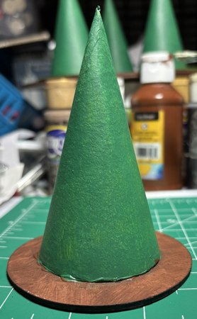 Paper Mache Mini Tree Cones