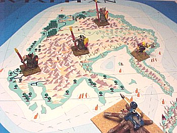 map printed on one page, with 15mm figures shown for scale