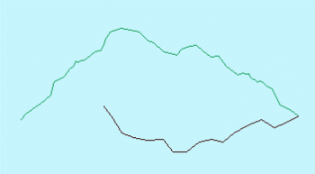 drawing using the Fractal Polygon tool - the black part is the current (new) line segment