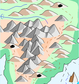 Trails (roads) in the goblin hills