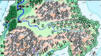 A variety of forests are visible in this map view