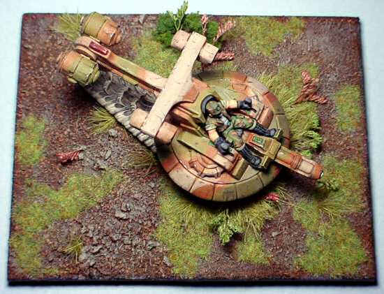 Top view, on terrain base