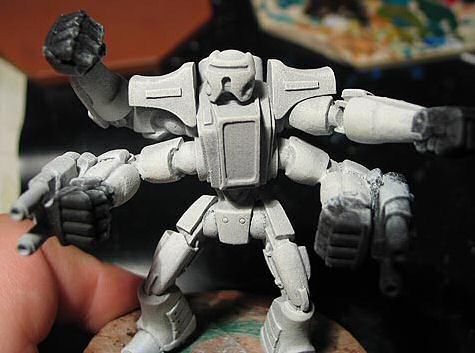 Drybrushing with white