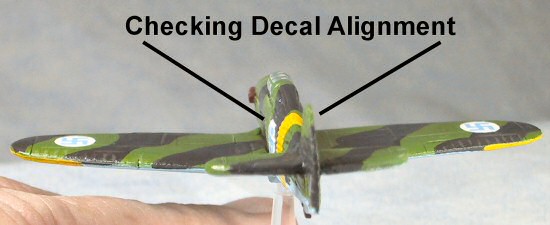 Checking decal alignment