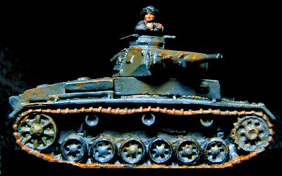 Panzer III G with commander (side)