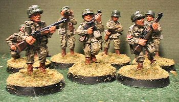 25mm American Paratrooper Command Group, as painted by Miniatures of Cheasapeake